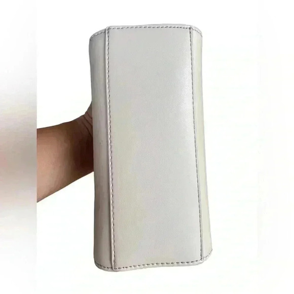 H.O.W women’s hand bag clutch cream off white used in excellent condition - Picture 5 of 12